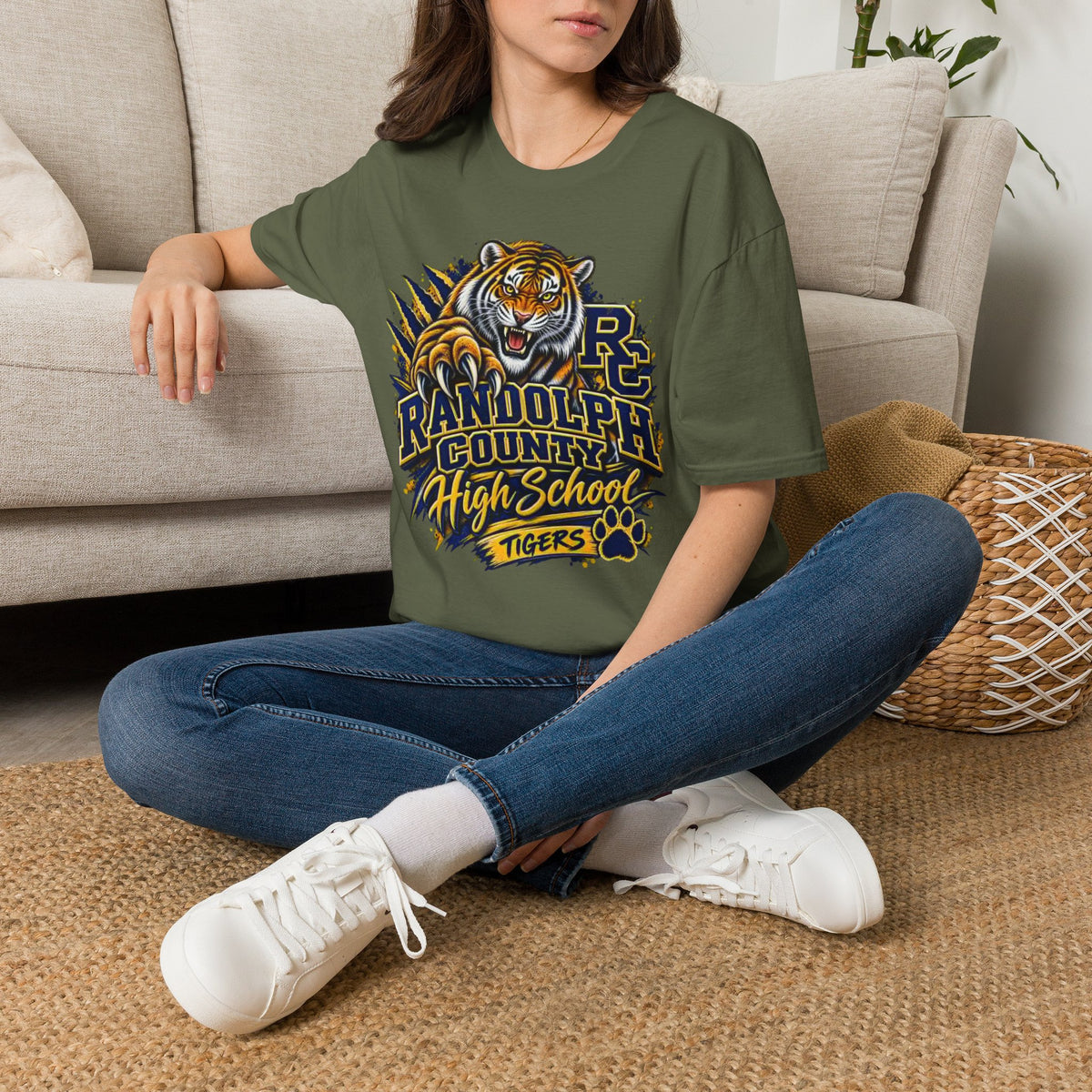Randolph County High School Tigers T-Shirt — Roaring Tiger School Spirit Tee