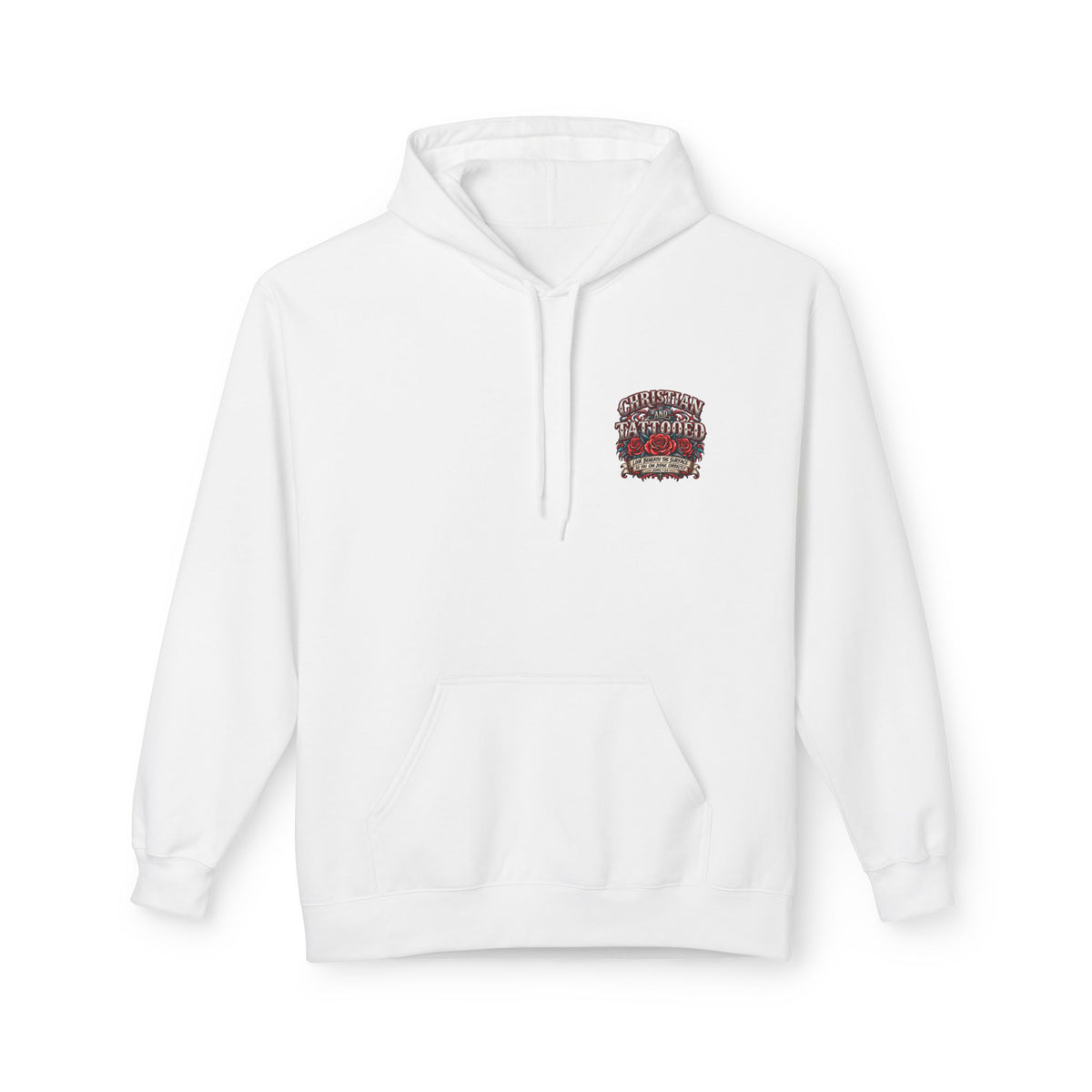 Hoodie - Christian and Tattooed Graphic Pullover (Look Beneath the Surface)