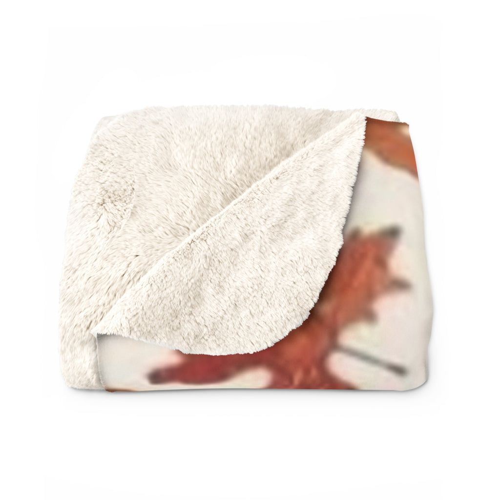 Autumn Football Sherpa Blanket