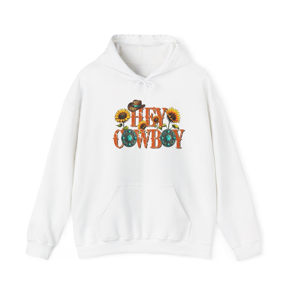 Hey Cowboy Hoodie — Sunflower Western Graphic Pullover