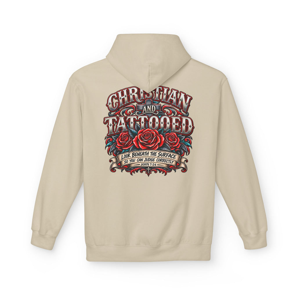 Hoodie - Christian and Tattooed Graphic Pullover (Look Beneath the Surface)