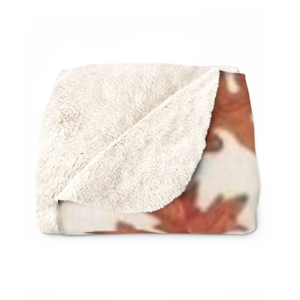 Autumn Football Sherpa Blanket