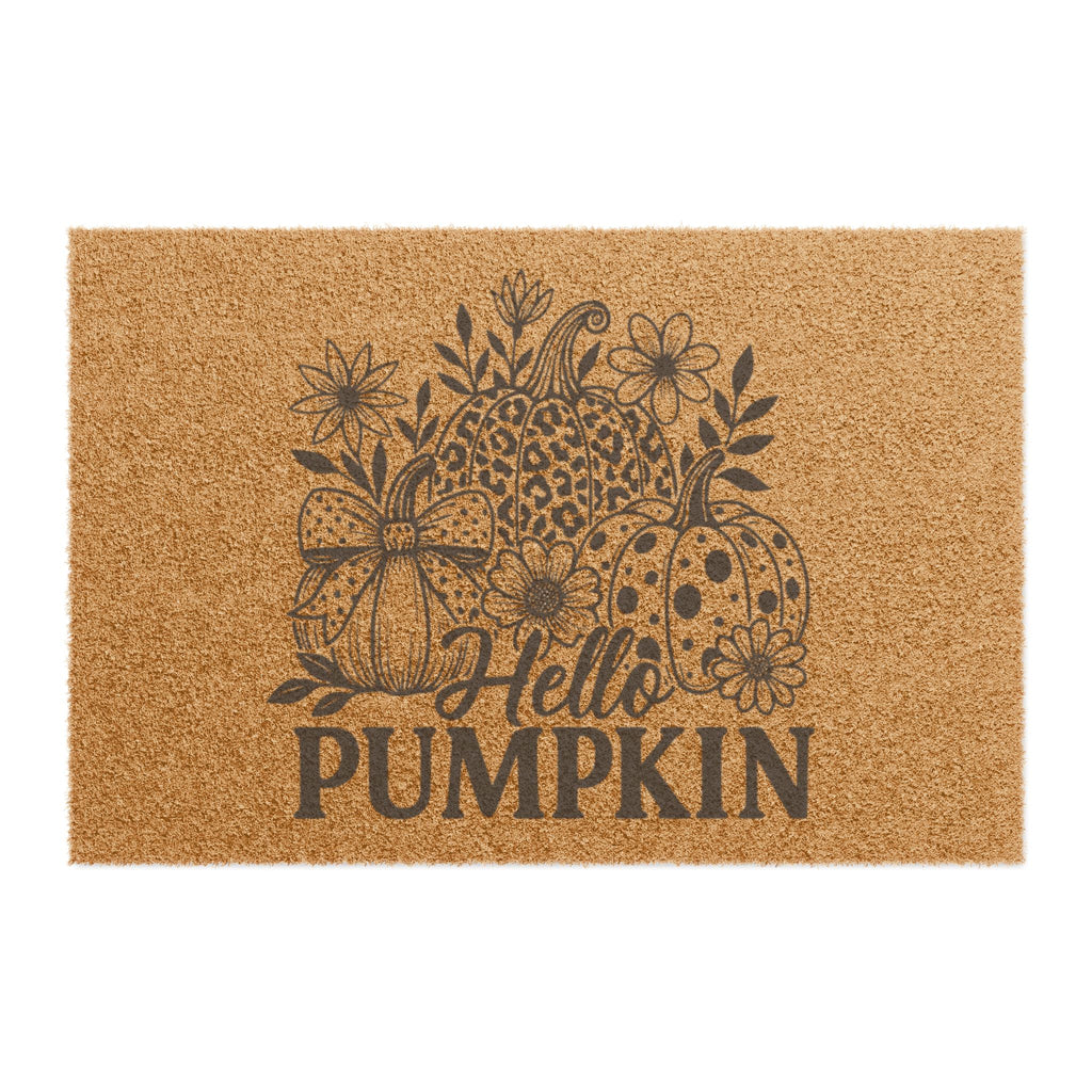 Hello Pumpkin Doormat — Fall Pumpkin Welcome Mat