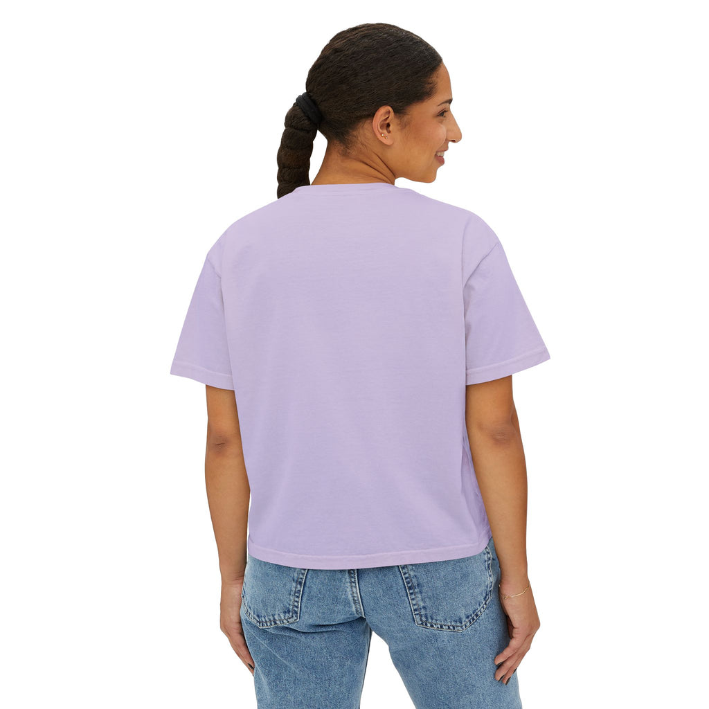 Women's Boxy Tee – Scenic Horse Double Exposure Graphic