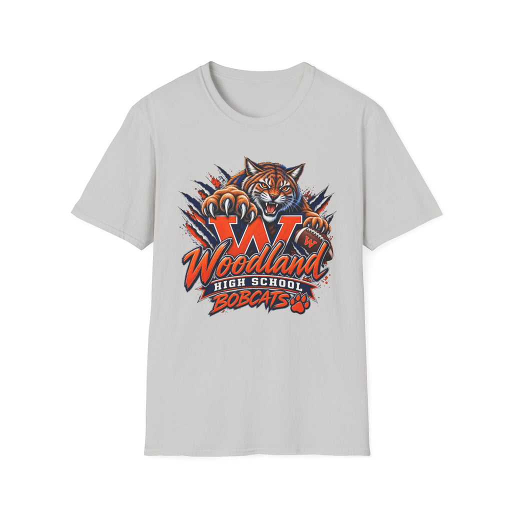 Bobcats High School T-Shirt — Woodland 'W' Mascot Tiger Design
