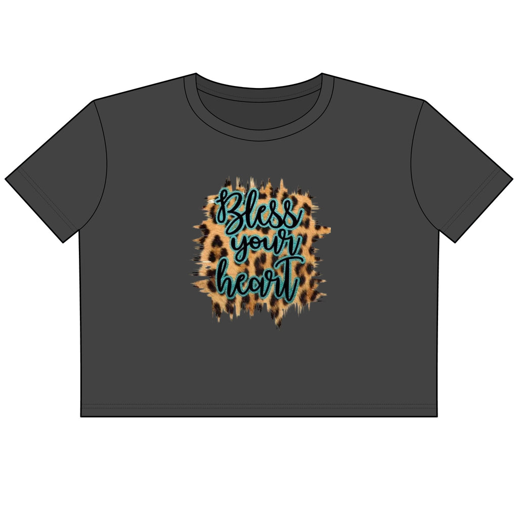 Bless Your Heart Leopard Crop Tee