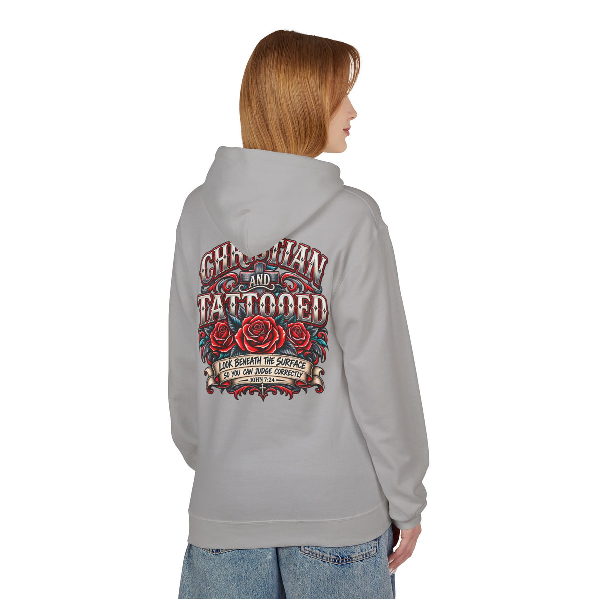 Hoodie - Christian and Tattooed Graphic Pullover (Look Beneath the Surface)