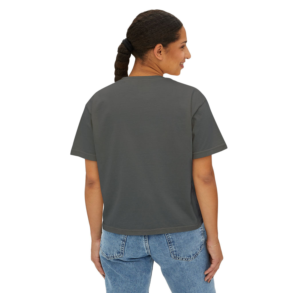 Women's Boxy Tee – Scenic Horse Double Exposure Graphic