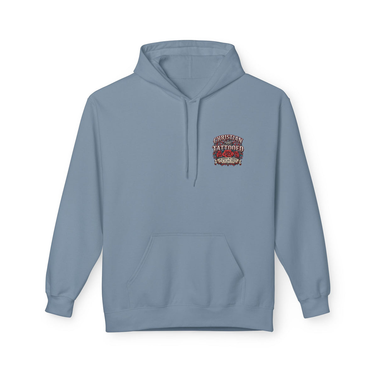 Hoodie - Christian and Tattooed Graphic Pullover (Look Beneath the Surface)