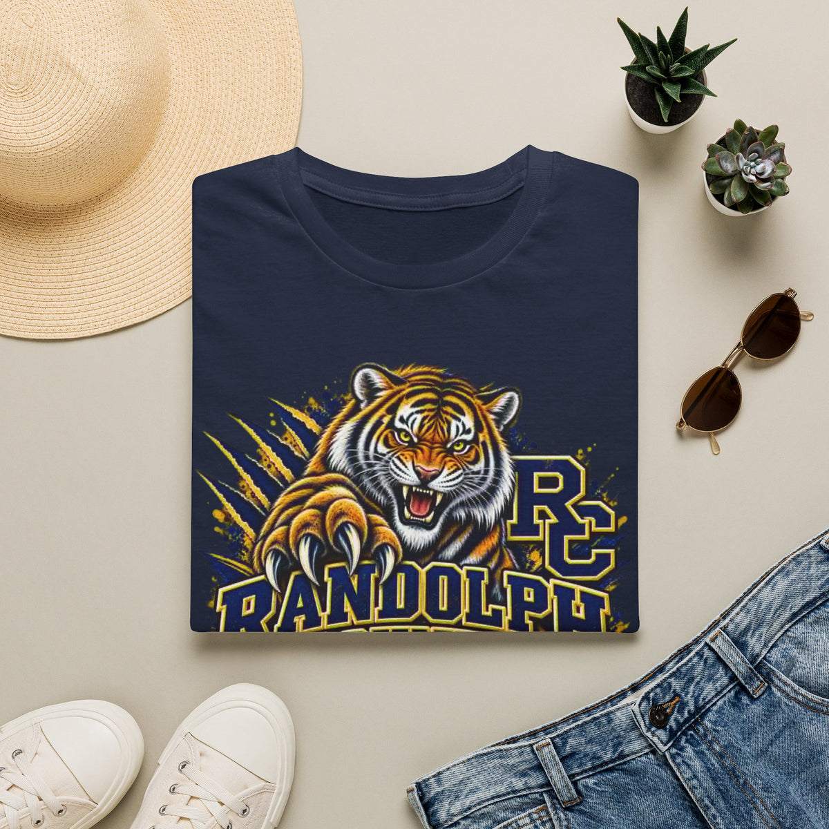 Randolph County High School Tigers T-Shirt — Roaring Tiger School Spirit Tee