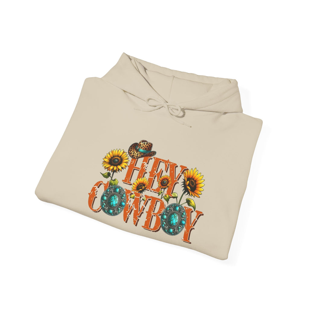 Hey Cowboy Hoodie — Sunflower Western Graphic Pullover