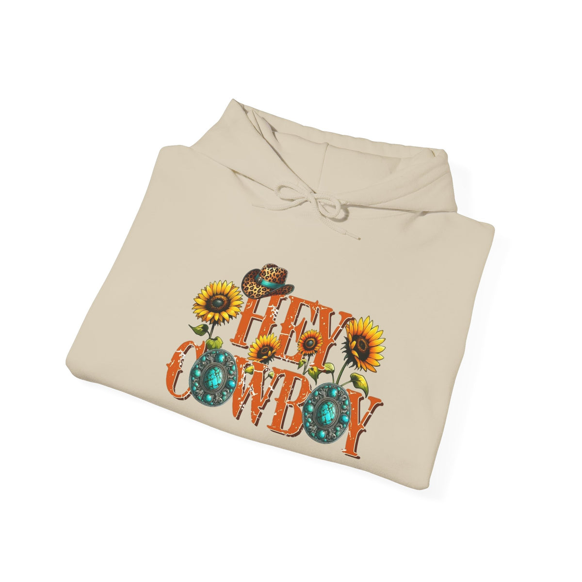 Hey Cowboy Hoodie — Sunflower Western Graphic Pullover