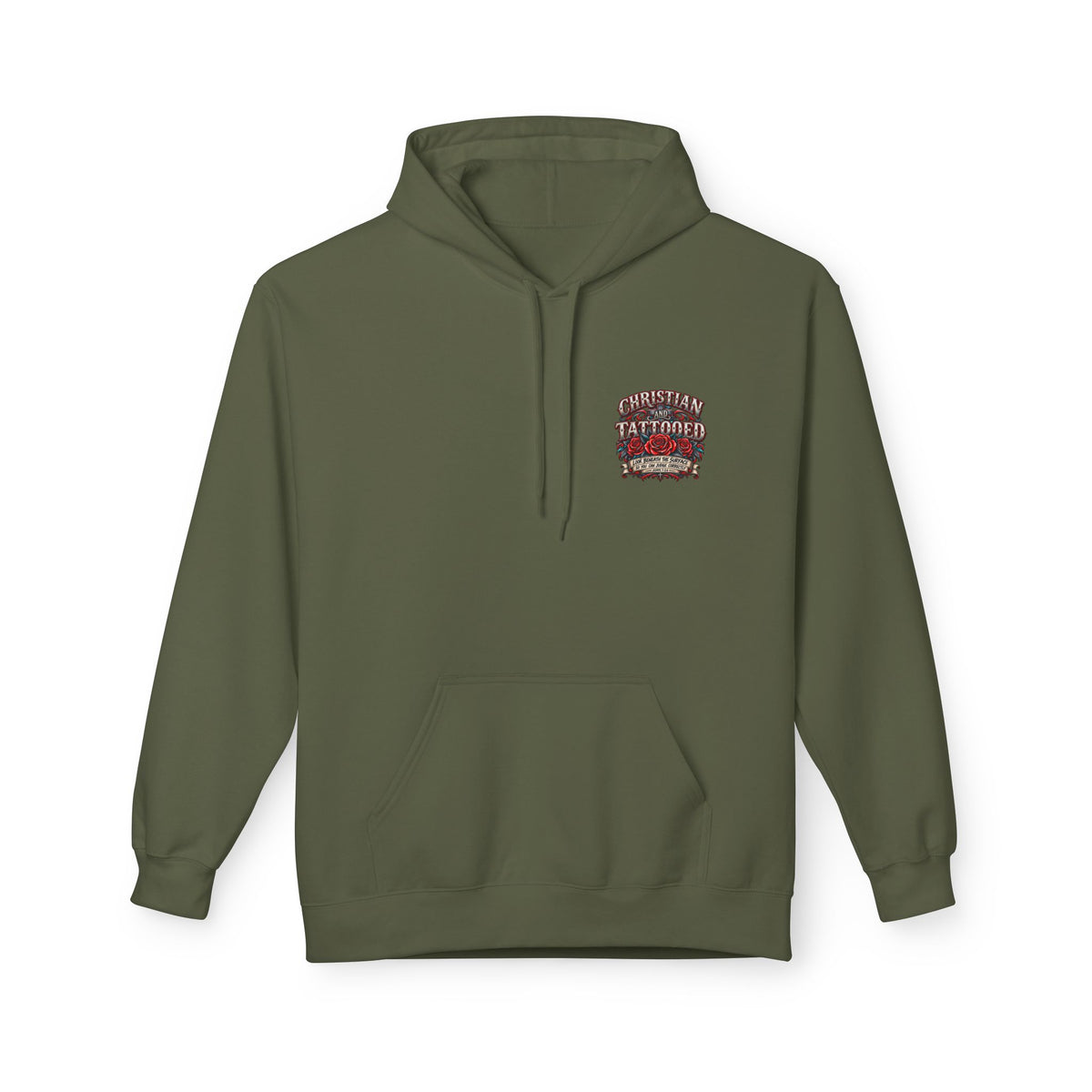 Hoodie - Christian and Tattooed Graphic Pullover (Look Beneath the Surface)