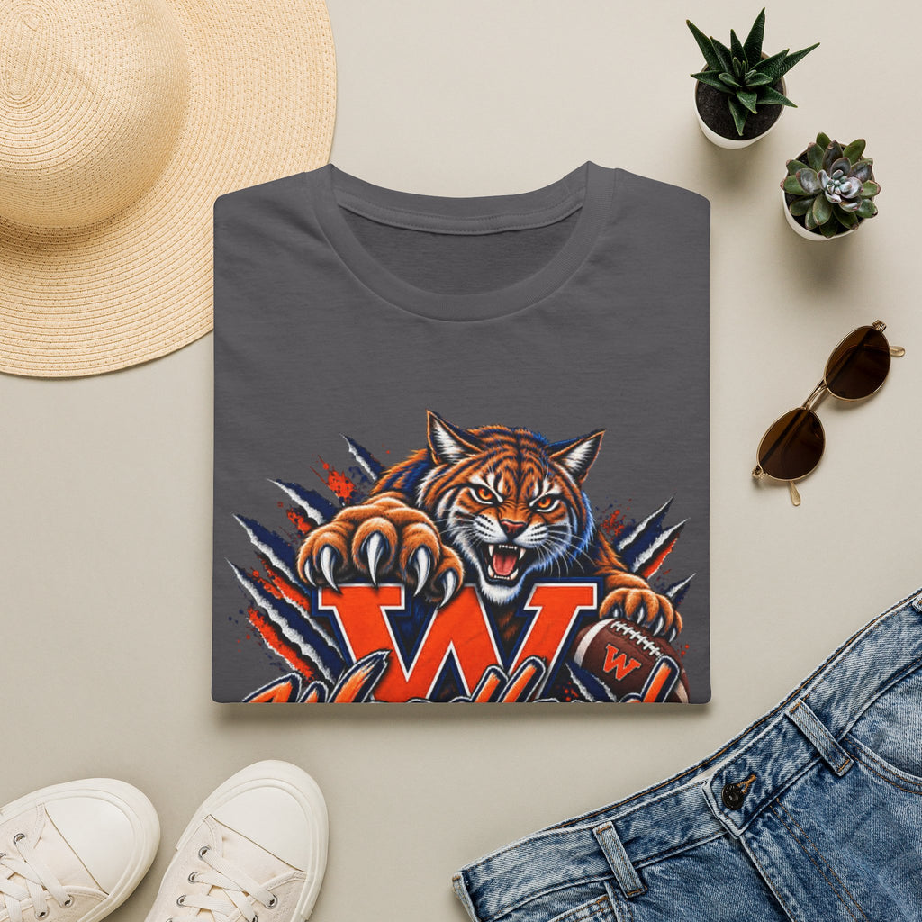 Bobcats High School T-Shirt — Woodland 'W' Mascot Tiger Design