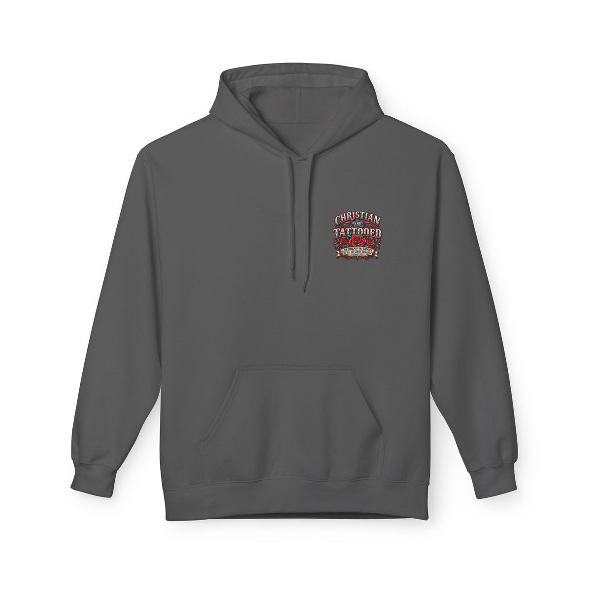 Hoodie - Christian and Tattooed Graphic Pullover (Look Beneath the Surface)