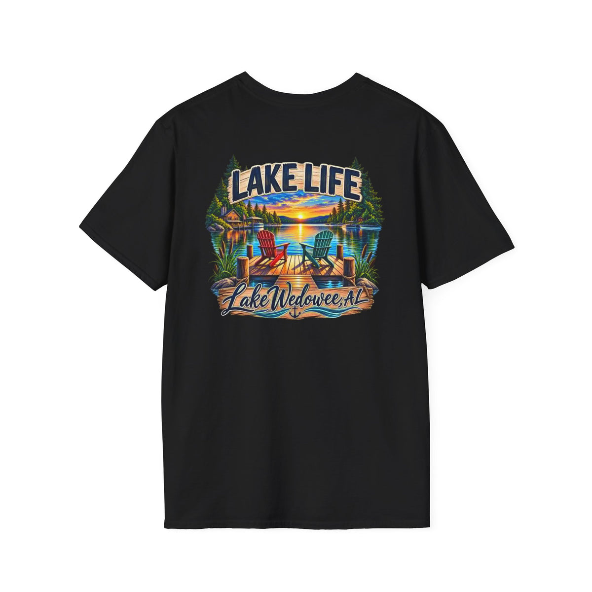 Lake Life T‑Shirt — Vintage Lakeside Sunset Graphic Tee