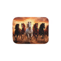 Running Horses Sherpa Blanket — Cozy Wild Horse Fleece Throw