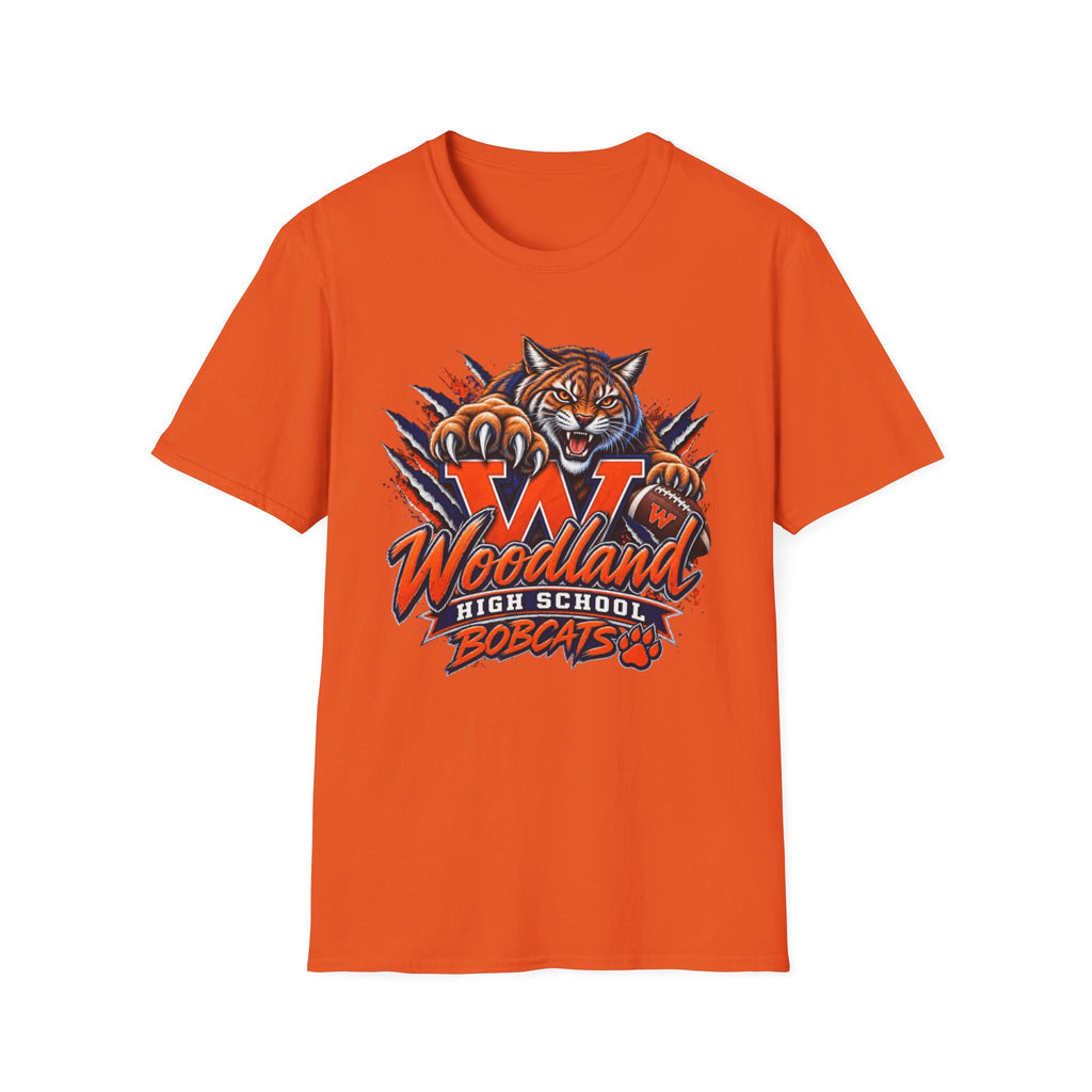 Bobcats High School T-Shirt — Woodland 'W' Mascot Tiger Design
