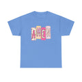 Amen Graphic Tee — Pink Patchwork Lettering Christian T‑Shirt