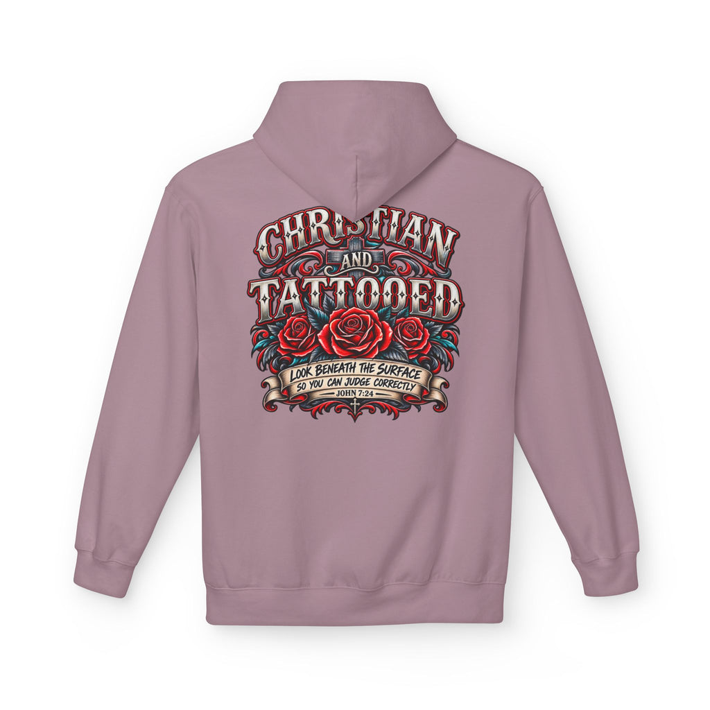 Hoodie - Christian and Tattooed Graphic Pullover (Look Beneath the Surface)