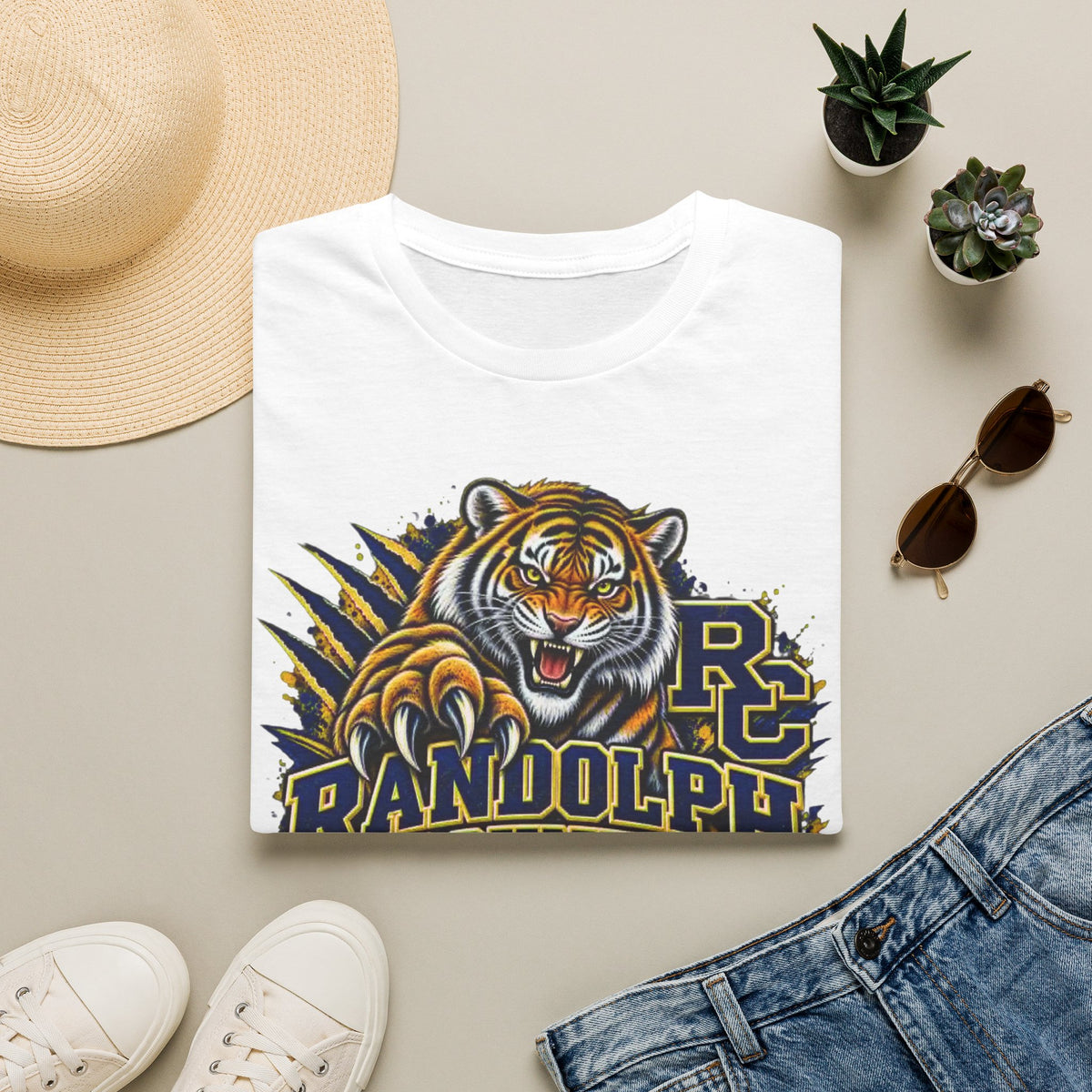 Randolph County High School Tigers T-Shirt — Roaring Tiger School Spirit Tee