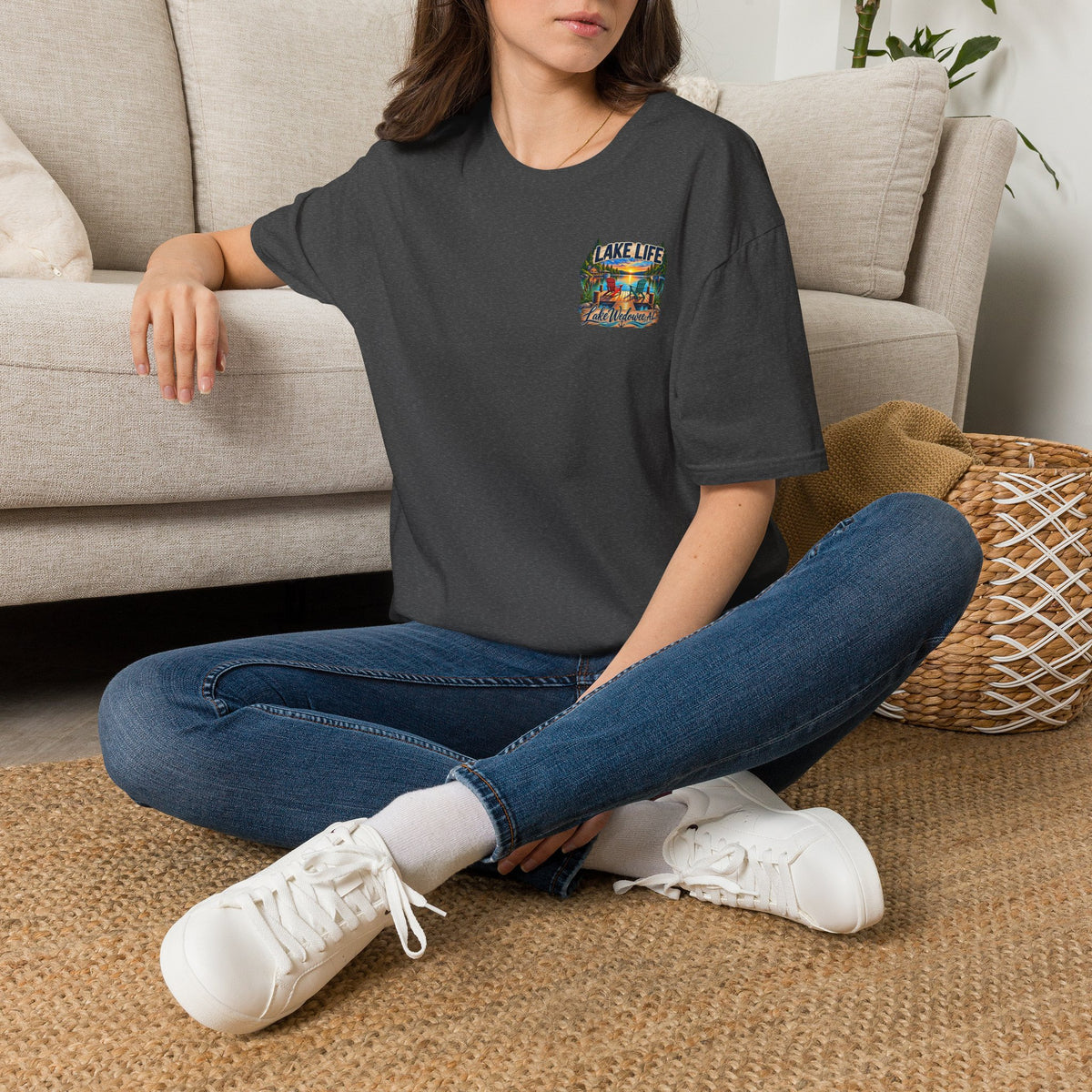 Lake Life T‑Shirt — Vintage Lakeside Sunset Graphic Tee