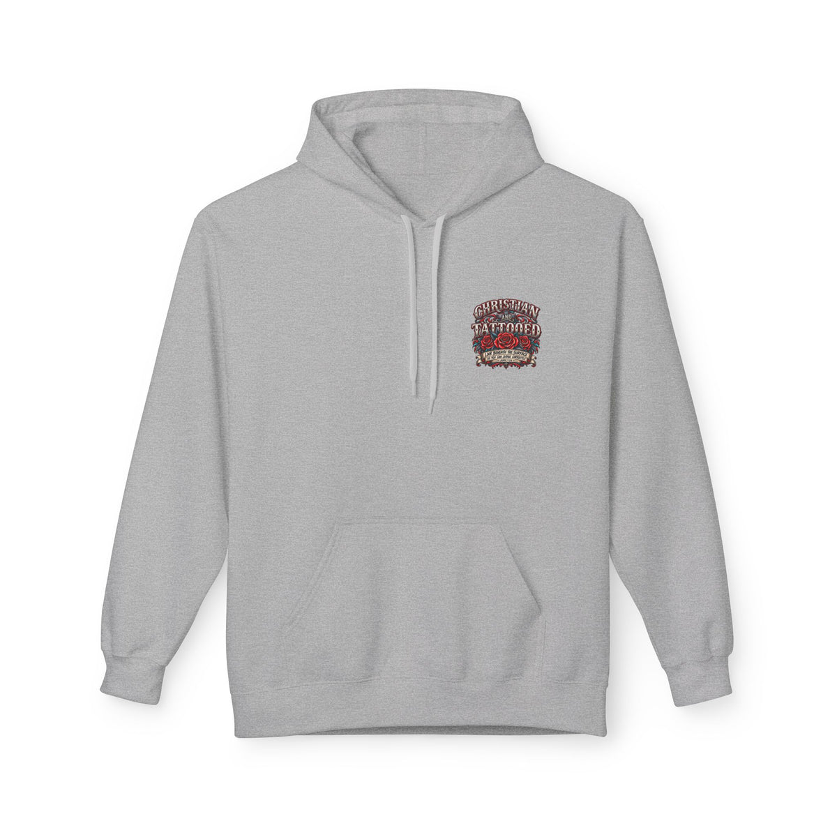 Hoodie - Christian and Tattooed Graphic Pullover (Look Beneath the Surface)