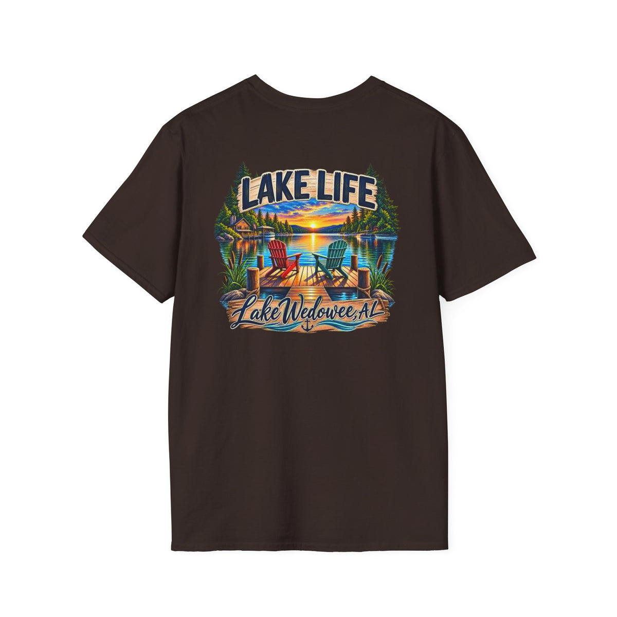 Lake Life T‑Shirt — Vintage Lakeside Sunset Graphic Tee