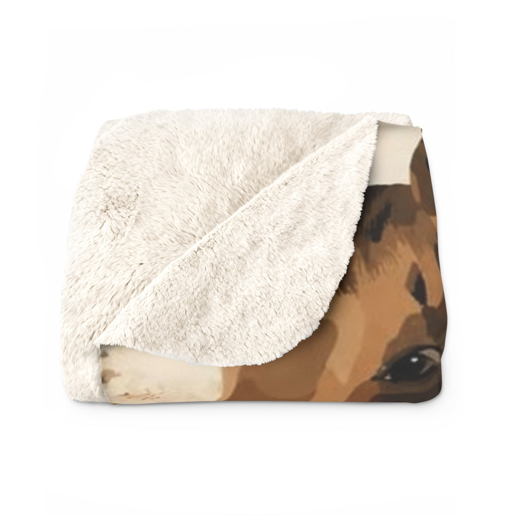 Cowboy Horse Sherpa Blanket - Western Boots, Saddles & Horses Throw