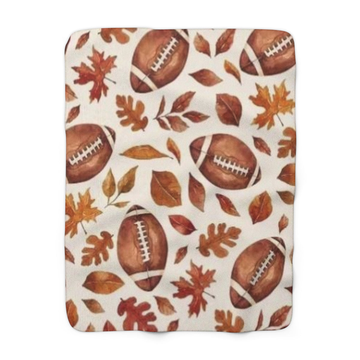 Autumn Football Sherpa Blanket