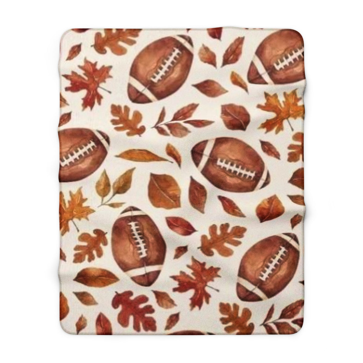 Autumn Football Sherpa Blanket