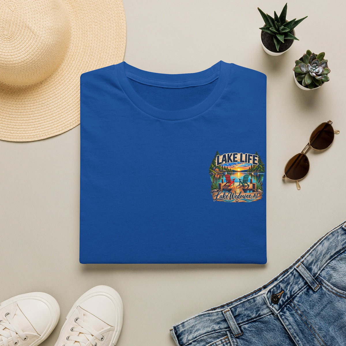 Lake Life T‑Shirt — Vintage Lakeside Sunset Graphic Tee