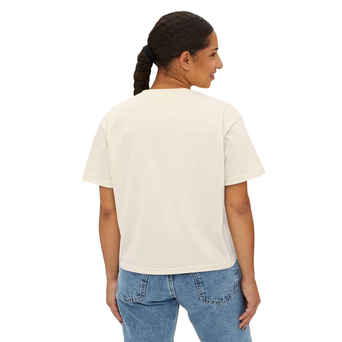 Women's Boxy Tee – Scenic Horse Double Exposure Graphic