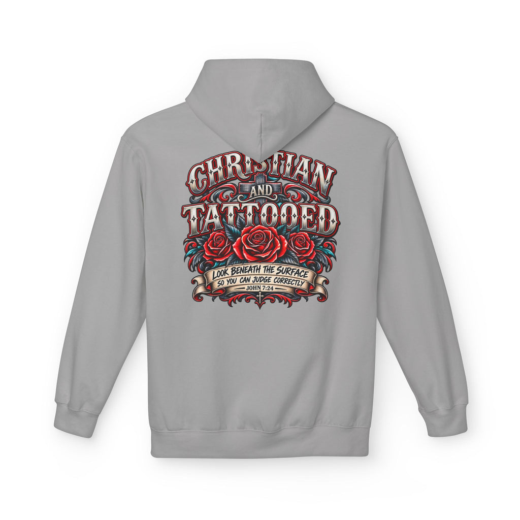 Hoodie - Christian and Tattooed Graphic Pullover (Look Beneath the Surface)
