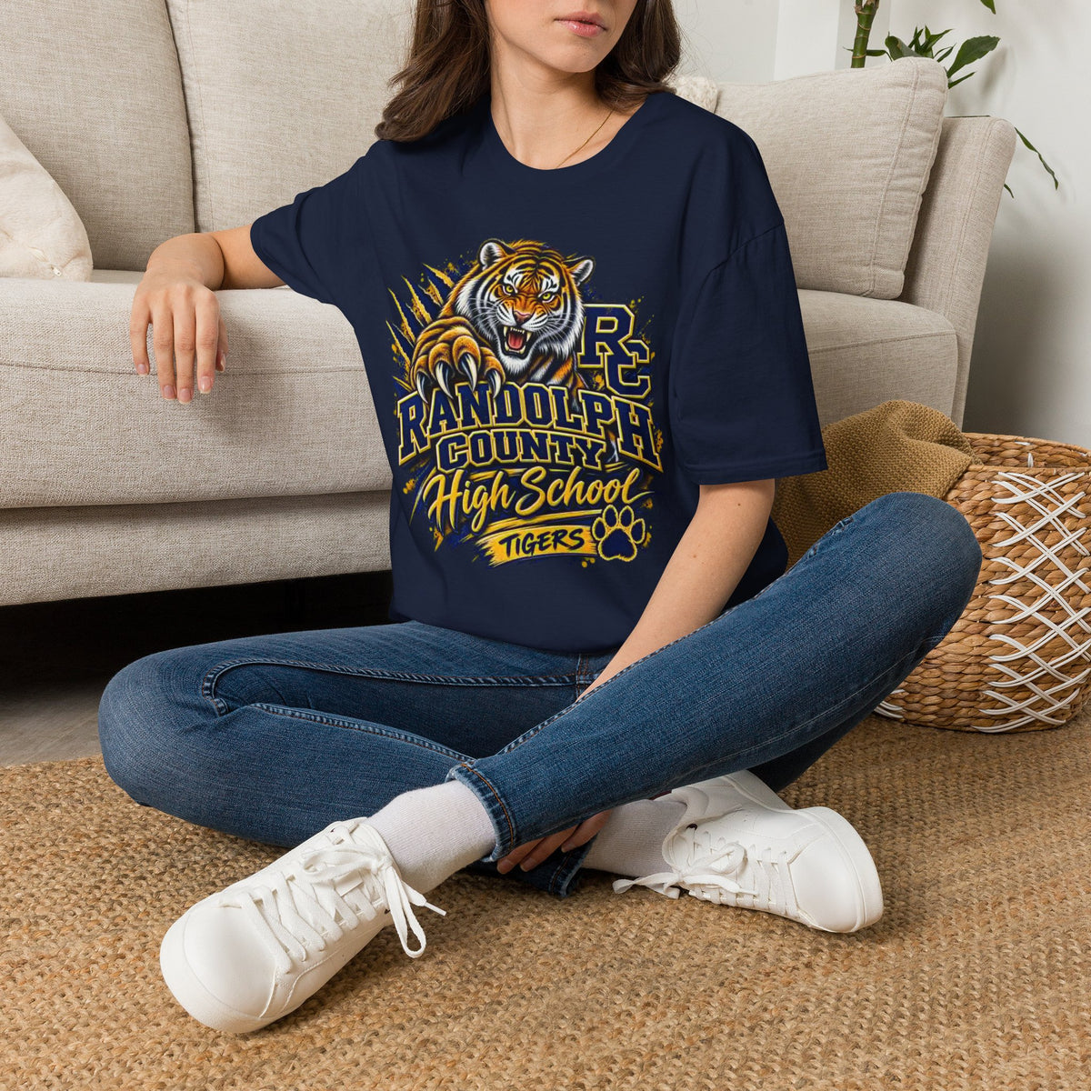 Randolph County High School Tigers T-Shirt — Roaring Tiger School Spirit Tee