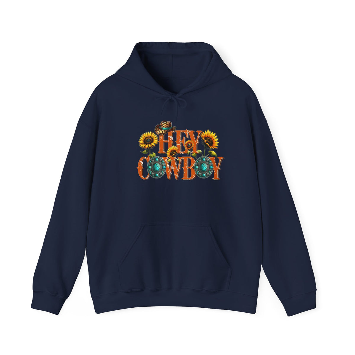 Hey Cowboy Hoodie — Sunflower Western Graphic Pullover