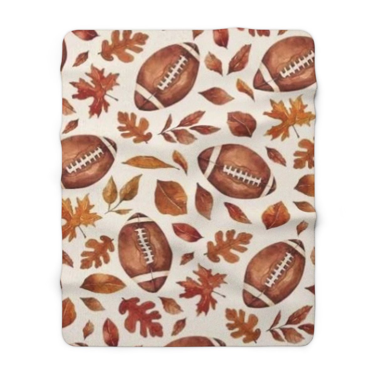 Autumn Football Sherpa Blanket