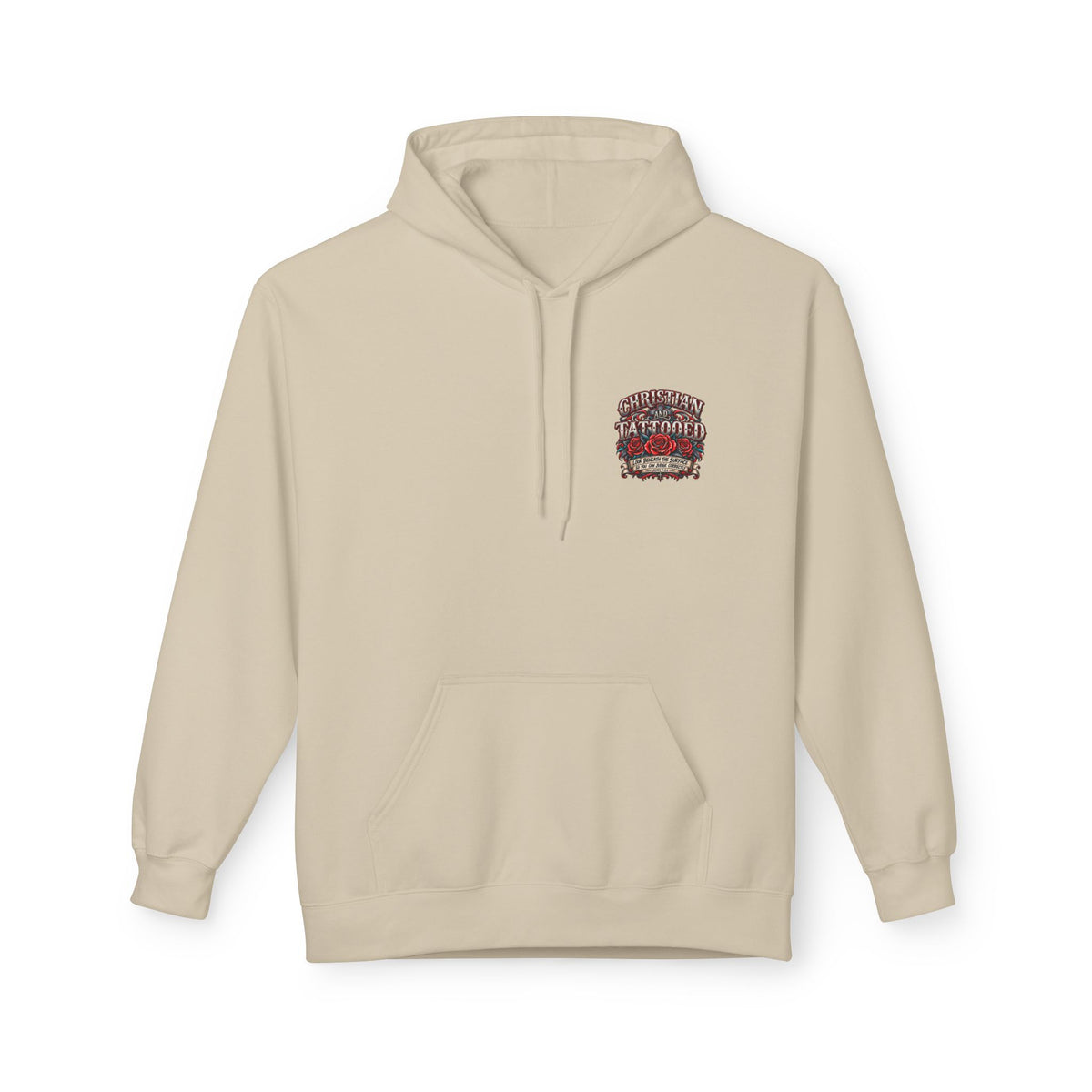 Hoodie - Christian and Tattooed Graphic Pullover (Look Beneath the Surface)
