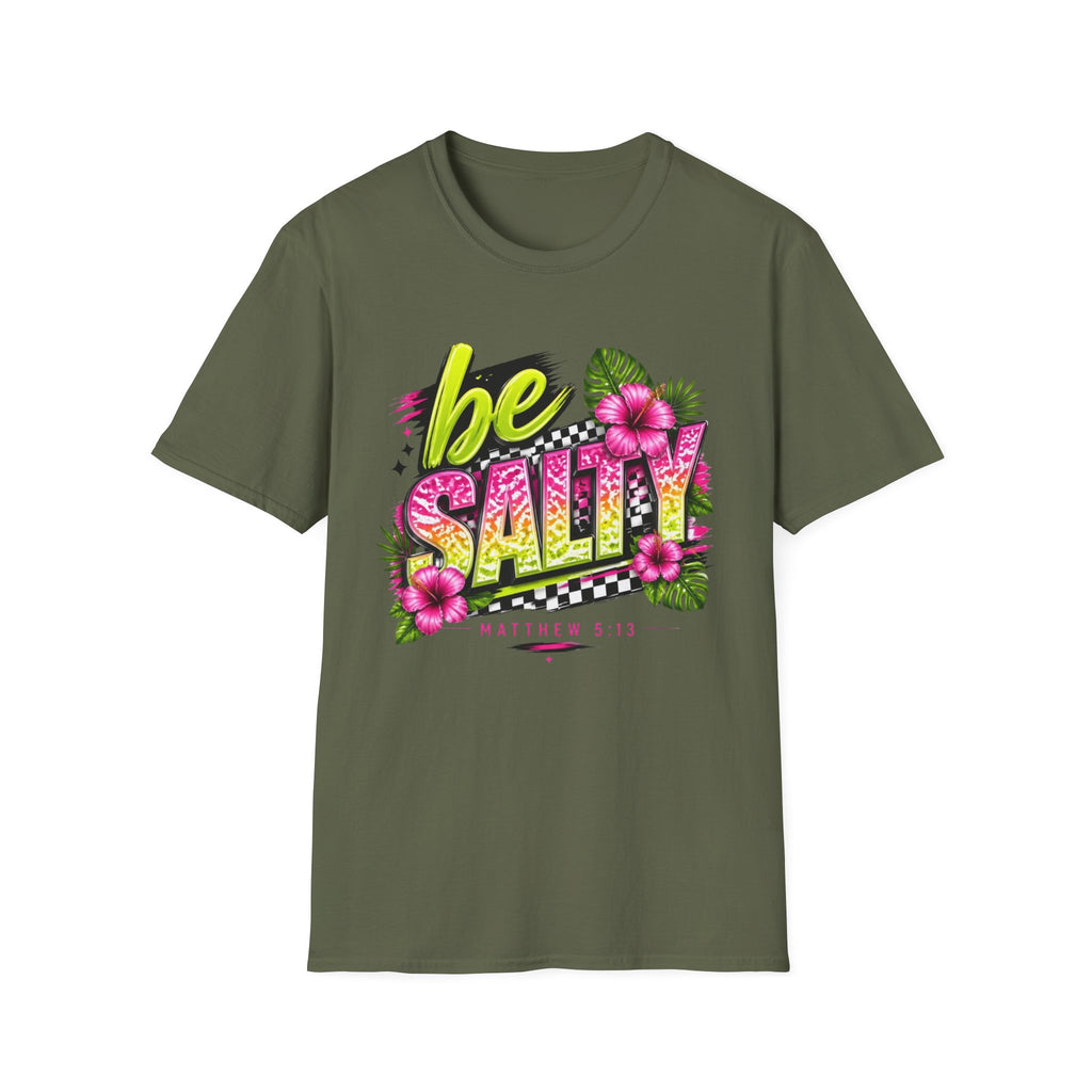 Be Salty Tropical T-Shirt — Floral Retro Beach Vibe Tee