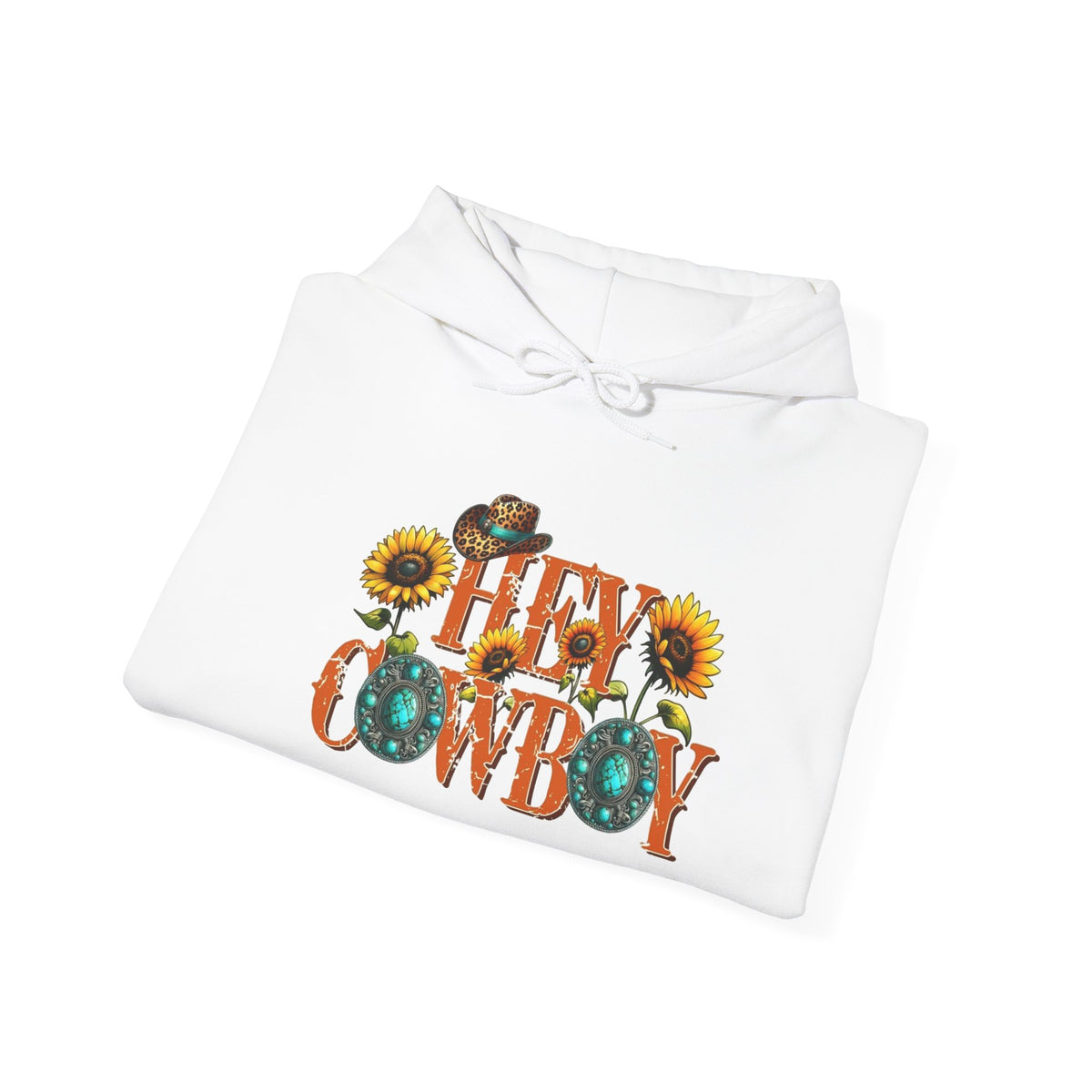 Hey Cowboy Hoodie — Sunflower Western Graphic Pullover