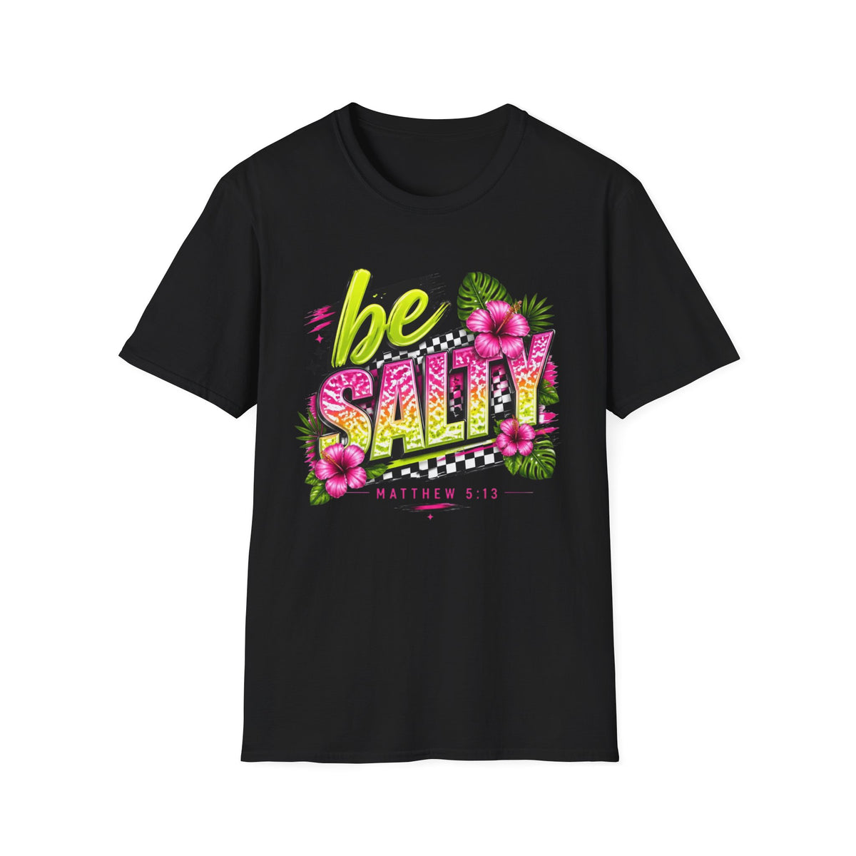 Be Salty Tropical T-Shirt — Floral Retro Beach Vibe Tee
