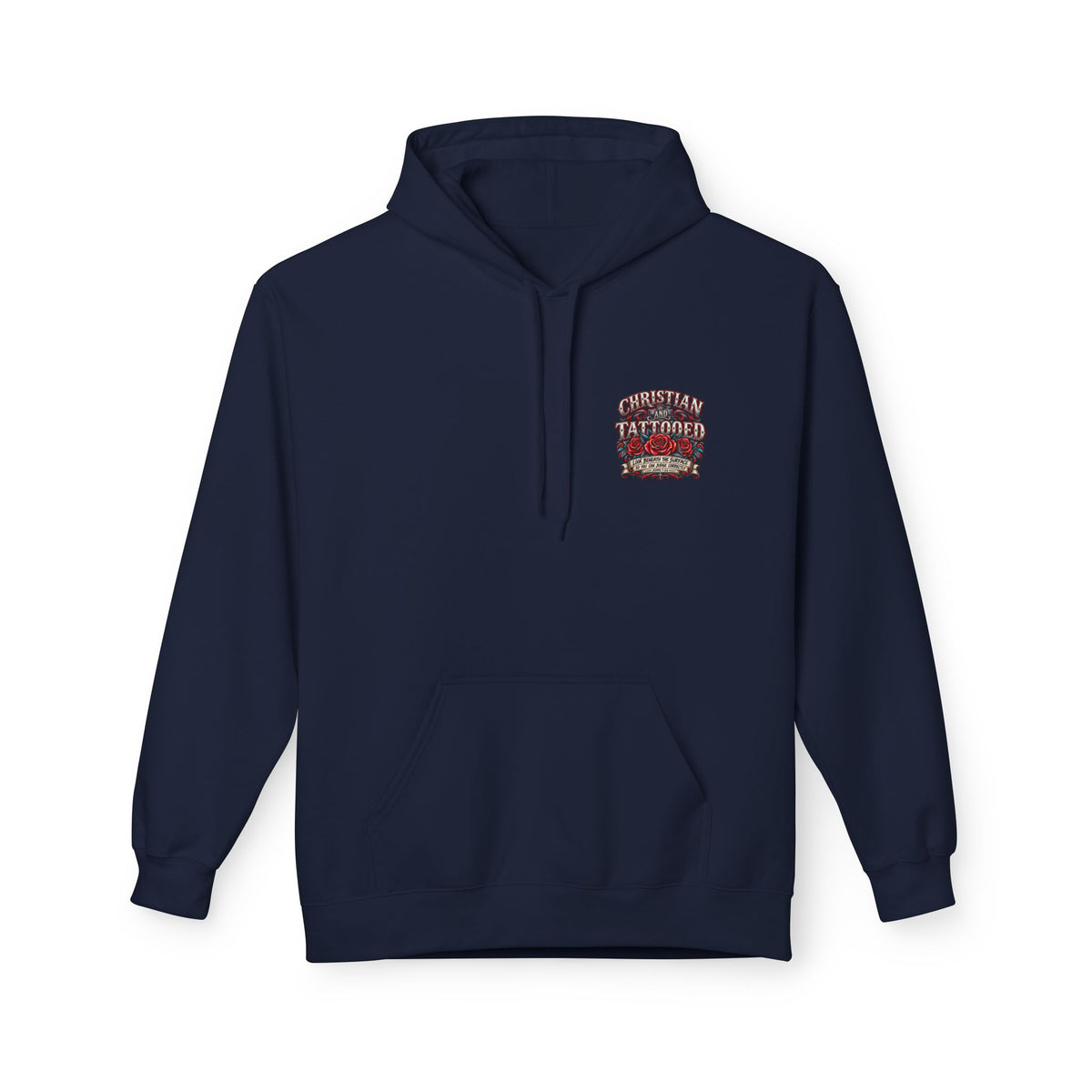 Hoodie - Christian and Tattooed Graphic Pullover (Look Beneath the Surface)