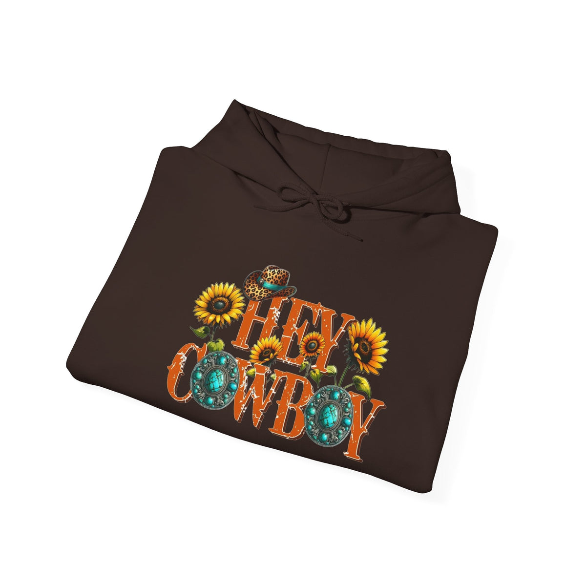 Hey Cowboy Hoodie — Sunflower Western Graphic Pullover