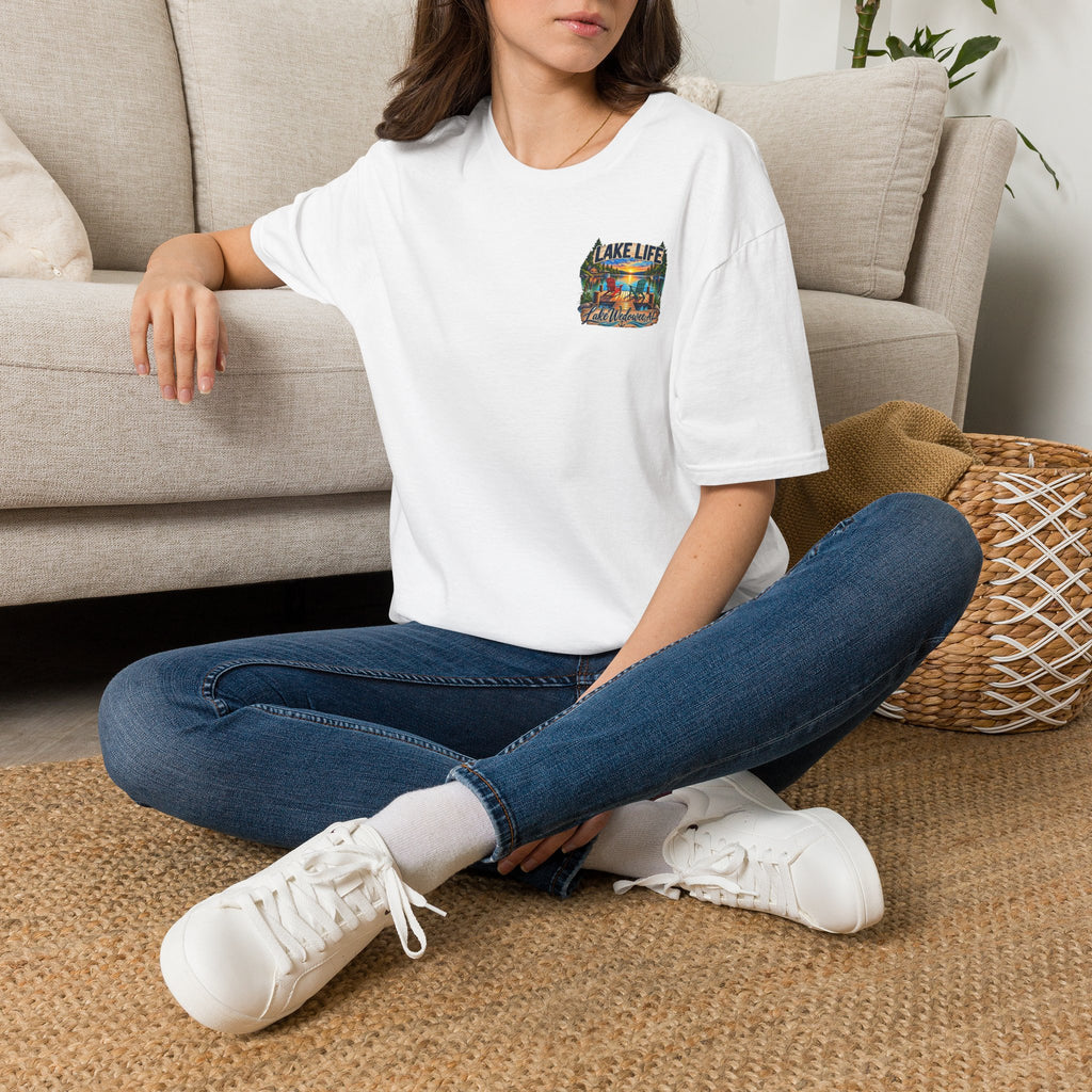 Lake Life T‑Shirt — Vintage Lakeside Sunset Graphic Tee