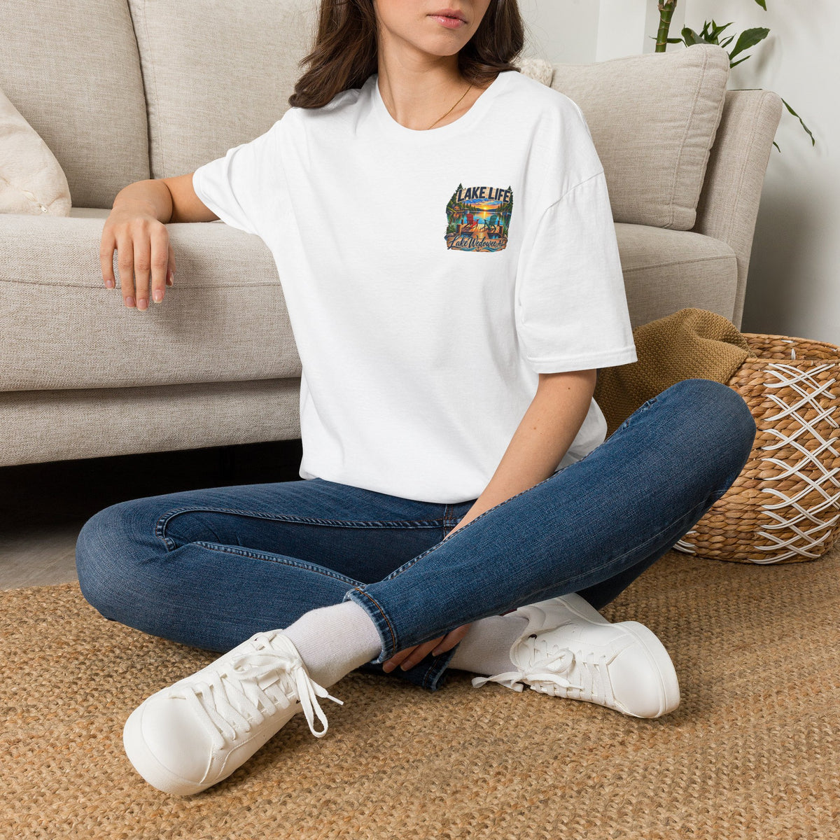 Lake Life T‑Shirt — Vintage Lakeside Sunset Graphic Tee