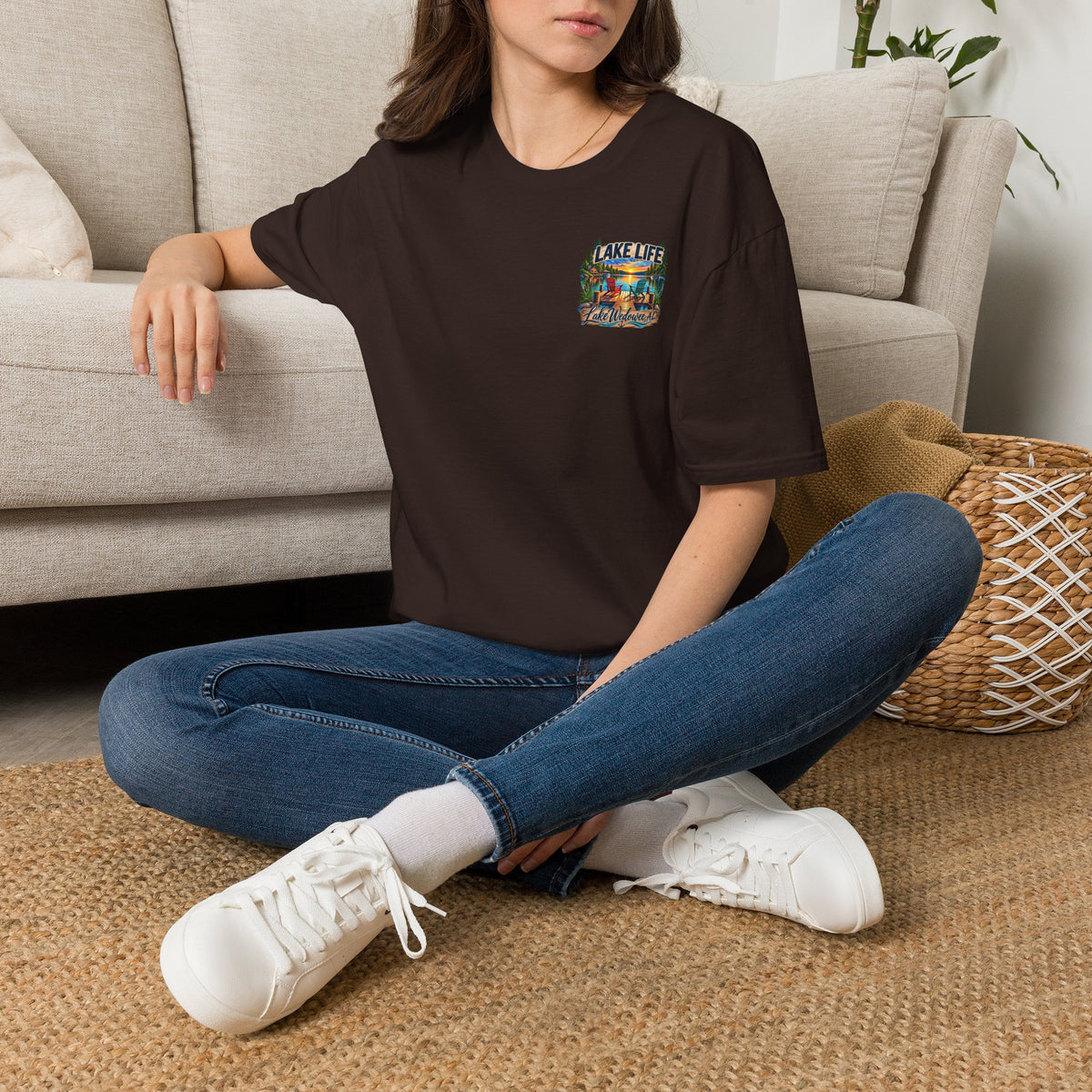 Lake Life T‑Shirt — Vintage Lakeside Sunset Graphic Tee