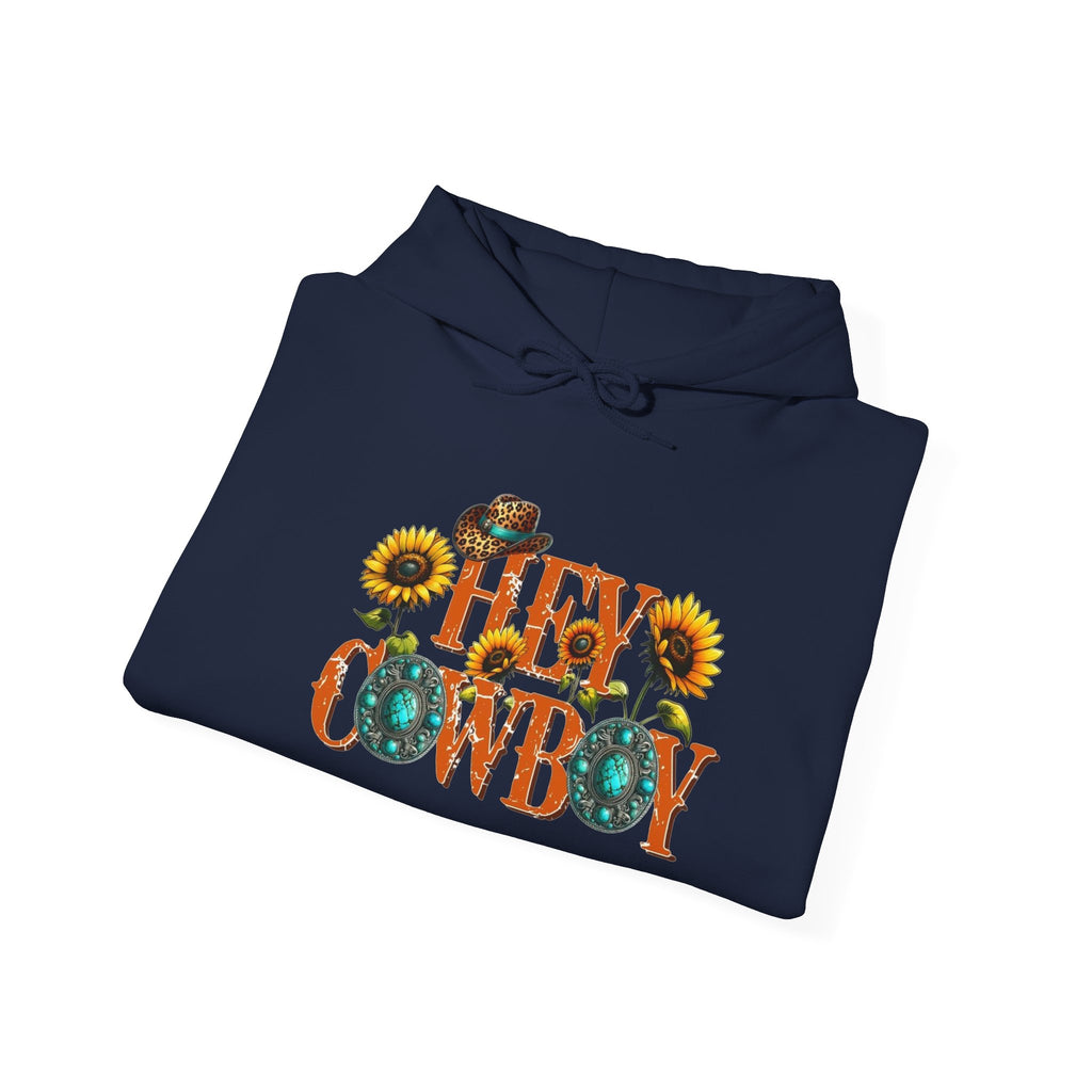 Hey Cowboy Hoodie — Sunflower Western Graphic Pullover