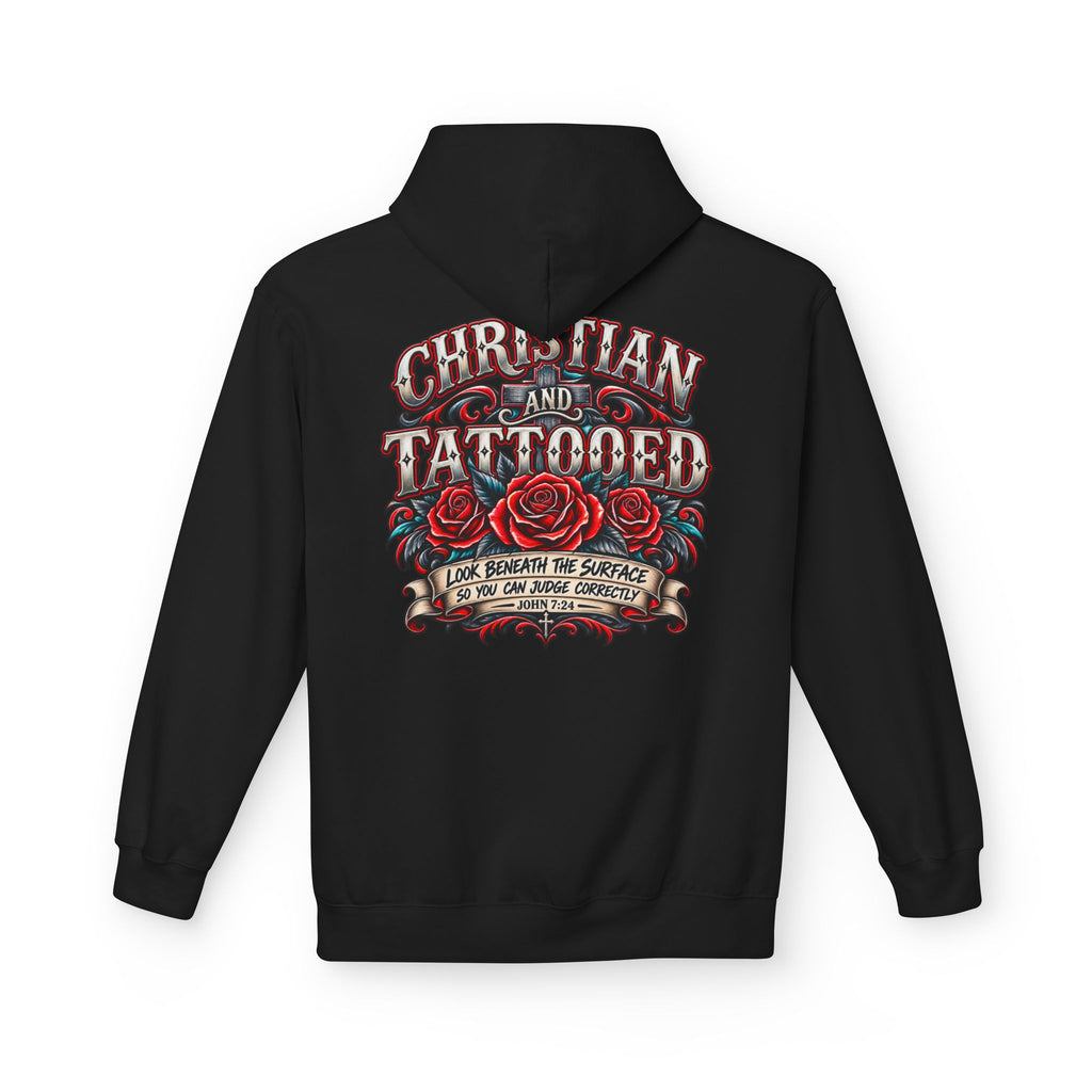 Hoodie - Christian and Tattooed Graphic Pullover (Look Beneath the Surface)