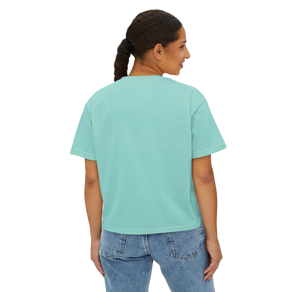 Women's Boxy Tee – Scenic Horse Double Exposure Graphic
